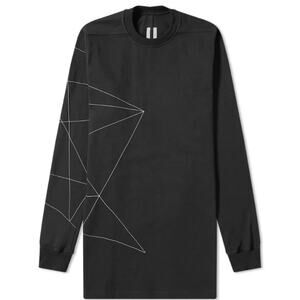 rare Rick Owens Babel SS19 Embroidered Sweatshirt size L Black Cotton Crew neck